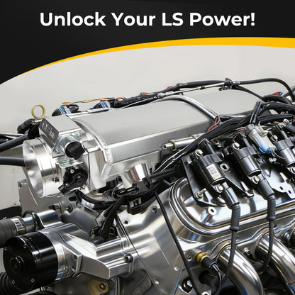 Saifence® Aluminum LS Intake Manifold for Cathedral Port Heads - Compatible with LS1, LS2, LS6 & Drive-by-Cable Throttle Body - Fits Chevy, Cadillac, Pontiac