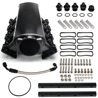 Saifence® Aluminum LS Intake Manifold for Cathedral Port Heads - Compatible with LS1, LS2, LS6 & Drive-by-Cable Throttle Body - Fits Chevy, Cadillac, Pontiac