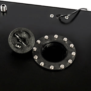 Saifence® Polished Aluminum Fuel Cell with Integrated Locking Cap and Level Sender - Universal Race, Rod, and Off-Road Fuel Tank