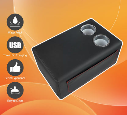 Saifence® Universal Car Center Console - Bench Seat Armrest with USB & Storage