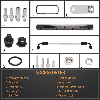 Saifence® Aluminum LS Intake Manifold for Cathedral Port Heads - Compatible with LS1, LS2, LS6 & Drive-by-Cable Throttle Body - Fits Chevy, Cadillac, Pontiac