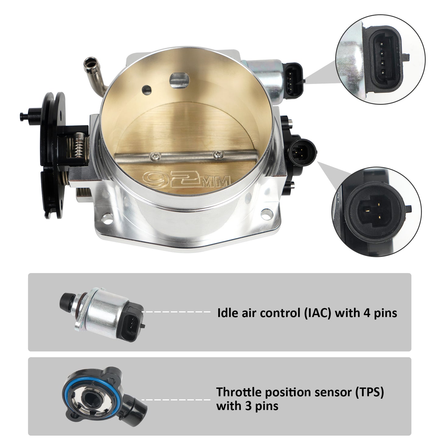 Saifence® Aluminum LS Intake Manifold for Cathedral Port Heads - Compatible with LS1, LS2, LS6 & Drive-by-Cable Throttle Body - Fits Chevy, Cadillac, Pontiac