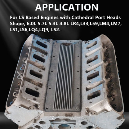 Saifence® Aluminum LS Intake Manifold for Cathedral Port Heads - Compatible with LS1, LS2, LS6 & Drive-by-Cable Throttle Body - Fits Chevy, Cadillac, Pontiac