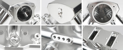 Saifence® Aluminum LS Intake Manifold for Cathedral Port Heads - Compatible with LS1, LS2, LS6 & Drive-by-Cable Throttle Body - Fits Chevy, Cadillac, Pontiac