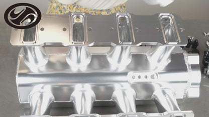 Saifence® Aluminum LS Intake Manifold for Cathedral Port Heads - Compatible with LS1, LS2, LS6 & Drive-by-Cable Throttle Body - Fits Chevy, Cadillac, Pontiac